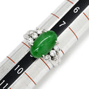 ノンブランド NON BRAND ヒスイ 0.31ct ダイヤモンド プラチナシルバー Pt900 ヒスイ ダイヤモンド リング 指輪 緑 グリーン 翡翠 ひすい ジェダイト プラチナ900 8.5号