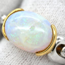 ノンブランド NON BRAND オパール ダイヤリング プラチナシルバー Pt900 オパール ダイヤモンド リング 指輪 コンビリング 13号