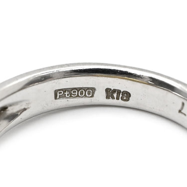 ノンブランド NON BRAND オパール ダイヤリング プラチナシルバー Pt900 オパール ダイヤモンド リング 指輪 コンビリング 13号