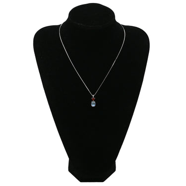 ノンブランド NON BRAND ラブラドライト アンデシン ダイヤ ホワイトゴールド K18WG ダイヤモンド ラブラドライト アンデシン ペンダントトップ レッド オーバルカボションカット ネックレストップ 18K 18金