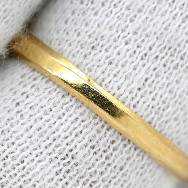 ノンブランド NON BRAND パールホワイト×イエローゴールド K18YG パール ダイヤモンド リング 指輪 1P 1粒 マベパール 真珠 ダイヤ ハーフパール 18K 18金 YG ダイヤモンド 10.5号