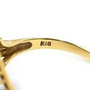 ノンブランド NON BRAND パールホワイト×イエローゴールド K18YG パール ダイヤモンド リング 指輪 1P 1粒 マベパール 真珠 ダイヤ ハーフパール 18K 18金 YG ダイヤモンド 10.5号