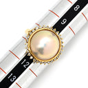 ノンブランド NON BRAND パールホワイト×イエローゴールド K18YG パール ダイヤモンド リング 指輪 1P 1粒 マベパール 真珠 ダイヤ ハーフパール 18K 18金 YG ダイヤモンド 10.5号