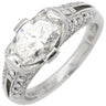 ノンブランド NON BRAND ダイヤ 1.516ct 一文字リング プラチナシルバー Pt900 ダイヤモンド リング 指輪 プラチナ900 大粒 オーバル 12.5号