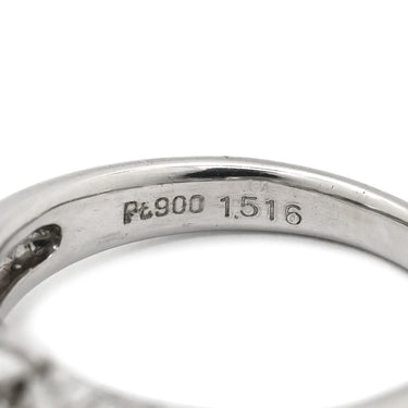 ノンブランド NON BRAND ダイヤ 1.516ct 一文字リング プラチナシルバー Pt900 ダイヤモンド リング 指輪 プラチナ900 大粒 オーバル 12.5号