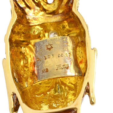 ノンブランド NON BRAND パパラチアサファイア 0.235ct ダイヤ 0.13ct イエローゴールド K18YG ダイヤモンド パパラチアサファイア ペンダントトップ K18 大仏 ブッダ 仏頭 坂元亜郎 ハンドメイド