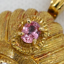 ノンブランド NON BRAND パパラチアサファイア 0.235ct ダイヤ 0.13ct イエローゴールド K18YG ダイヤモンド パパラチアサファイア ペンダントトップ K18 大仏 ブッダ 仏頭 坂元亜郎 ハンドメイド