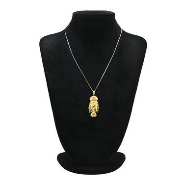 ノンブランド NON BRAND パパラチアサファイア 0.235ct ダイヤ 0.13ct イエローゴールド K18YG ダイヤモンド パパラチアサファイア ペンダントトップ K18 大仏 ブッダ 仏頭 坂元亜郎 ハンドメイド