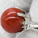 ノンブランド NON BRAND 珊瑚 ダイヤリング プラチナシルバー Pt900 ダイヤモンド 珊瑚 リング 指輪 赤 サンゴ 10.8mm プラチナム PT900 ダイヤモンド ラウンドシェイプ 13号