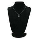 ノンブランド NON BRAND エメラルド ダイヤ プラチナシルバー Pt900 エメラルド ダイヤモンド Pt850(チェーン) ネックレス ダイヤモンド グリーン 緑 エメラルドカット ひし形