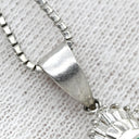 ノンブランド NON BRAND エメラルド ダイヤ プラチナシルバー Pt900 エメラルド ダイヤモンド Pt850(チェーン) ネックレス ダイヤモンド グリーン 緑 エメラルドカット ひし形