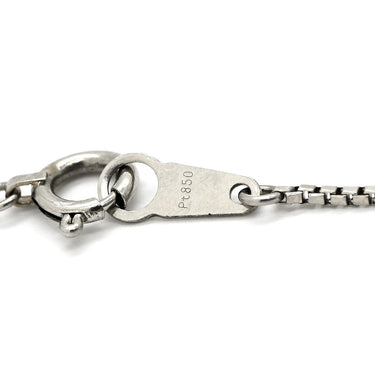 ノンブランド NON BRAND エメラルド ダイヤ プラチナシルバー Pt900 エメラルド ダイヤモンド Pt850(チェーン) ネックレス ダイヤモンド グリーン 緑 エメラルドカット ひし形