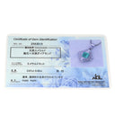 ノンブランド NON BRAND エメラルド ダイヤ プラチナシルバー Pt900 エメラルド ダイヤモンド Pt850(チェーン) ネックレス ダイヤモンド グリーン 緑 エメラルドカット ひし形