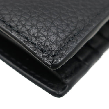 クリスチャン・ディオール Christian Dior ディオール カクタス ジャック 2ESBC027SOT ブラック×ブラウン グレインカーフレザー 二つ折り財布 シルバー金具 コンパクトウォレット