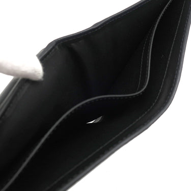 クリスチャン・ディオール Christian Dior ディオール カクタス ジャック 2ESBC027SOT ブラック×ブラウン グレインカーフレザー 二つ折り財布 シルバー金具 コンパクトウォレット