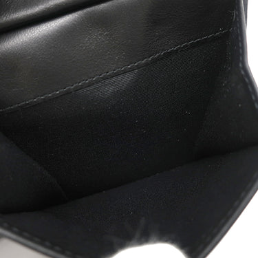 クリスチャン・ディオール Christian Dior ディオール カクタス ジャック 2ESBC027SOT ブラック×ブラウン グレインカーフレザー 二つ折り財布 シルバー金具 コンパクトウォレット