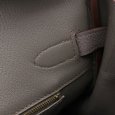 エルメス HERMES バーキン35 エタン トゴ ハンドバッグ ゴールド金具 グレージュ