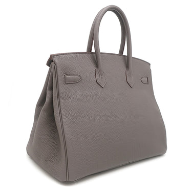エルメス HERMES バーキン35 エタン トゴ ハンドバッグ ゴールド金具 グレージュ