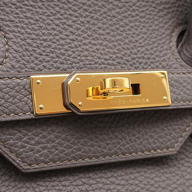 エルメス HERMES バーキン35 エタン トゴ ハンドバッグ ゴールド金具 グレージュ
