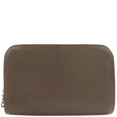 ルイヴィトン LOUIS VUITTON バイカル M30186 アカジュー タイガ セカンドバッグ シルバー金具 茶