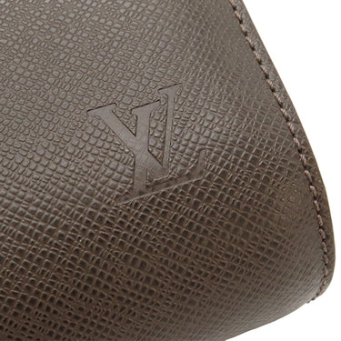 ルイヴィトン LOUIS VUITTON バイカル M30186 アカジュー タイガ セカンドバッグ シルバー金具 茶