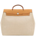 エルメス HERMES エールバッグMM ナチュラル×ブラウン トワルGM レザー 2WAYバッグ シルバー金具 ショルダー