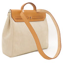 エルメス HERMES エールバッグMM ナチュラル×ブラウン トワルGM レザー 2WAYバッグ シルバー金具 ショルダー