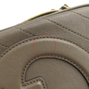 グッチ GUCCI ブロンディ スモール 742360 カーキ レザー ショルダーバッグ ゴールド金具 ブラウン