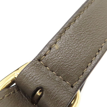 グッチ GUCCI ブロンディ スモール 742360 カーキ レザー ショルダーバッグ ゴールド金具 ブラウン