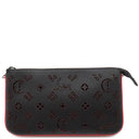 クリスチャンルブタン Christian Louboutin ルビラ クラッチバッグ 1225159 ブラック×レッド レザー 2WAYバッグ シルバー金具 黒 赤 ショルダー