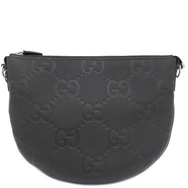 グッチ GUCCI ジャンボGG メッセンジャーバッグ 801887 ブラック レザー ジャンボGGレザー ショルダーバッグ シルバー金具 黒