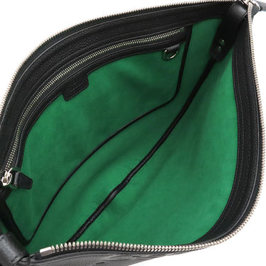 グッチ GUCCI ジャンボGG メッセンジャーバッグ 801887 ブラック レザー ジャンボGGレザー ショルダーバッグ シルバー金具 黒