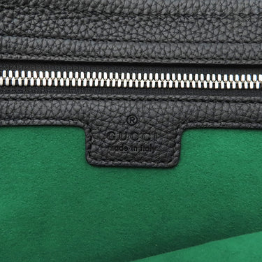 グッチ GUCCI ジャンボGG メッセンジャーバッグ 801887 ブラック レザー ジャンボGGレザー ショルダーバッグ シルバー金具 黒