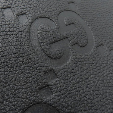 グッチ GUCCI ジャンボGG メッセンジャーバッグ 801887 ブラック レザー ジャンボGGレザー ショルダーバッグ シルバー金具 黒