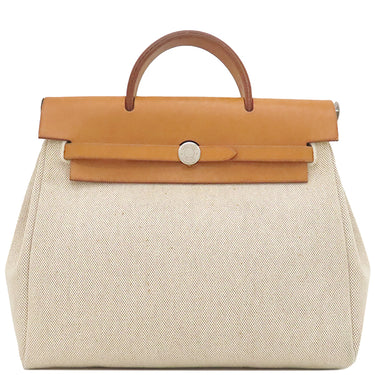 エルメス HERMES エールバッグ アドPM ナチュラル トワルアッシュ ヴァッシュハンター 2WAYバッグ シルバー金具 リュック バックパック トワルH