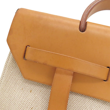 エルメス HERMES エールバッグ アドPM ナチュラル トワルアッシュ ヴァッシュハンター 2WAYバッグ シルバー金具 リュック バックパック トワルH