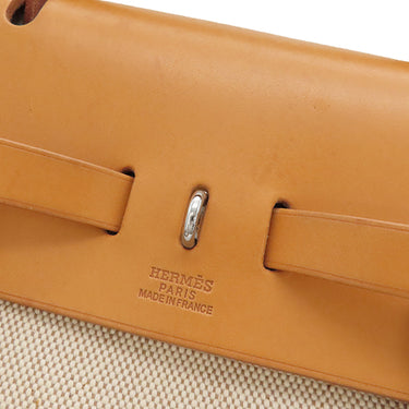 エルメス HERMES エールバッグ アドPM ナチュラル トワルアッシュ ヴァッシュハンター 2WAYバッグ シルバー金具 リュック バックパック トワルH