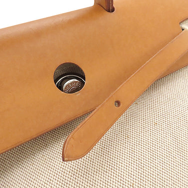 エルメス HERMES エールバッグ アドPM ナチュラル トワルアッシュ ヴァッシュハンター 2WAYバッグ シルバー金具 リュック バックパック トワルH