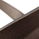 グッチ GUCCI ディテール付きトートバッグ 643814 ベージュ×エボニー GGスプリームキャンバス レザー トートバッグ シルバー金具 茶 ハンドバッグ ミニボストン 肩掛け