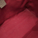 グッチ GUCCI ディテール付きトートバッグ 643814 ベージュ×エボニー GGスプリームキャンバス レザー トートバッグ シルバー金具 茶 ハンドバッグ ミニボストン 肩掛け