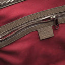 グッチ GUCCI ディテール付きトートバッグ 643814 ベージュ×エボニー GGスプリームキャンバス レザー トートバッグ シルバー金具 茶 ハンドバッグ ミニボストン 肩掛け