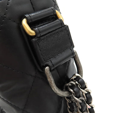 シャネル CHANEL ガブリエル ドゥ シャネル ホーボー A93824 ブラック レザー ショルダーバッグ ゴールド金具 黒