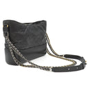 シャネル CHANEL ガブリエル ドゥ シャネル ホーボー A93824 ブラック レザー ショルダーバッグ ゴールド金具 黒