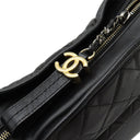 シャネル CHANEL ガブリエル ドゥ シャネル ホーボー A93824 ブラック レザー ショルダーバッグ ゴールド金具 黒