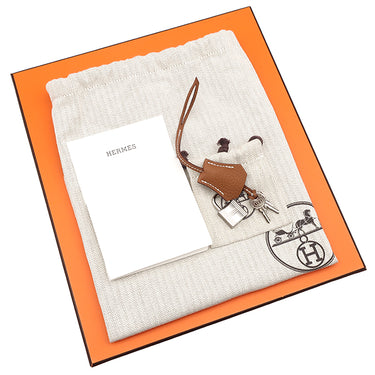 エルメス HERMES バーキン25 ゴールド トゴ ハンドバッグ シルバー金具 新品 未使用 茶