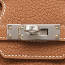 エルメス HERMES バーキン25 ゴールド トゴ ハンドバッグ シルバー金具 新品 未使用 茶