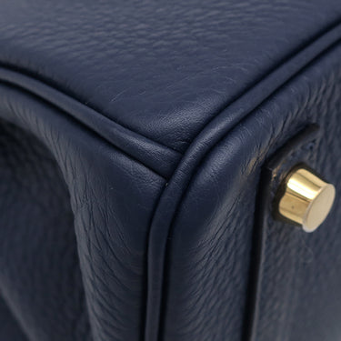 エルメス HERMES バーキン25 ブルーアビス トゴ ハンドバッグ ゴールド金具 新品 未使用 紺