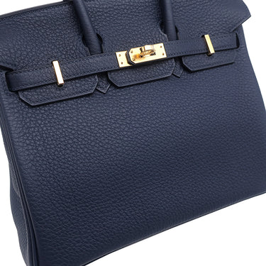 エルメス HERMES バーキン25 ブルーアビス トゴ ハンドバッグ ゴールド金具 新品 未使用 紺