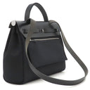 エルメス HERMES エールバッグジップ PM 31 ルトゥルネ ブラック キャンバス レザー トワルミリタリー ヴァッシュハンター ショルダーバッグ シルバー金具 黒