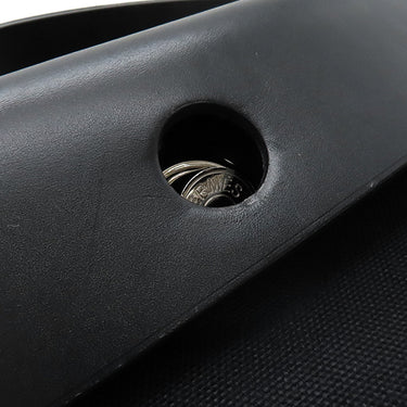 エルメス HERMES エールバッグジップ PM 31 ルトゥルネ ブラック キャンバス レザー トワルミリタリー ヴァッシュハンター ショルダーバッグ シルバー金具 黒